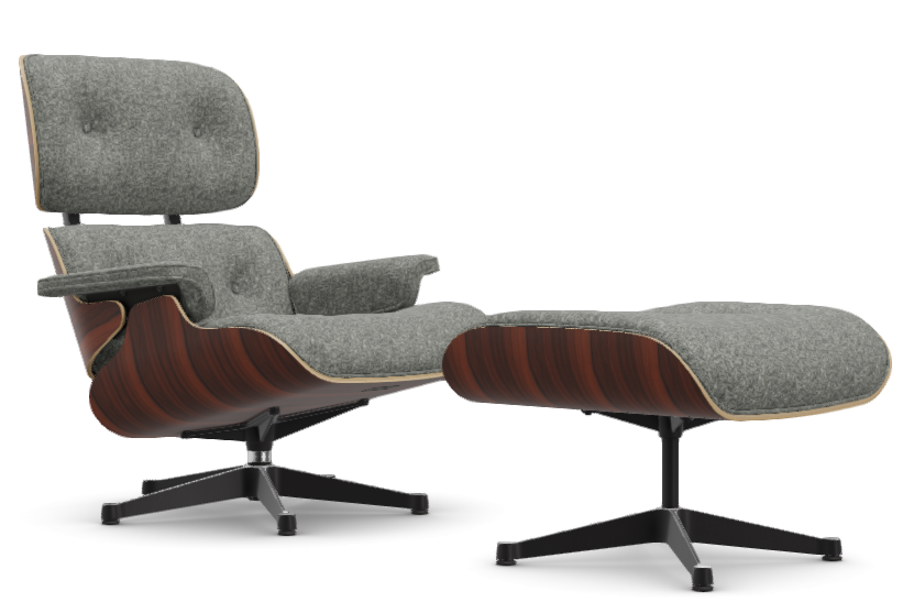 Eames Lounge Chair & Ottoman - Santos Palissander / Nubia