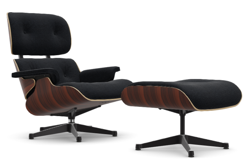 Eames Lounge Chair & Ottoman - Santos Palissander / Nubia