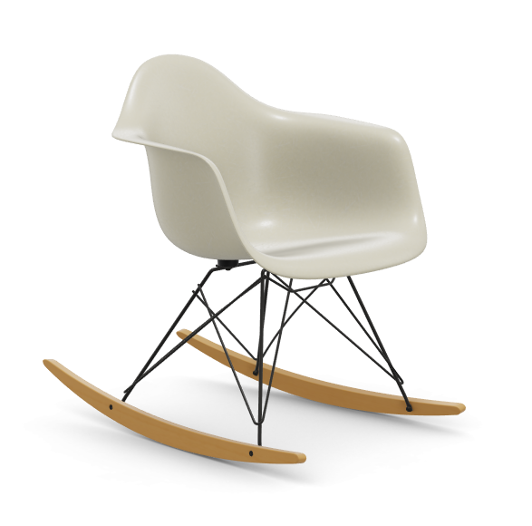 vitra Eames Fiberglass Armchair RAR - zwart - parchment - licht