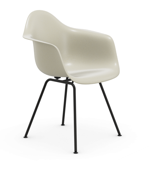 vitra Eames Fiberglass Armchair DAX - zwart - parchment