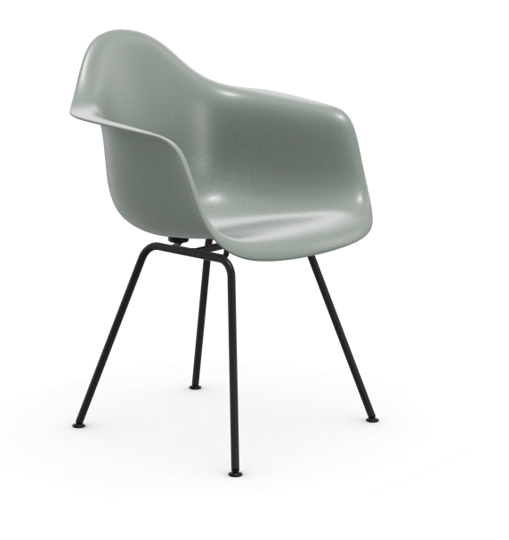 Eames Fiberglass Armchair DAX - zwart