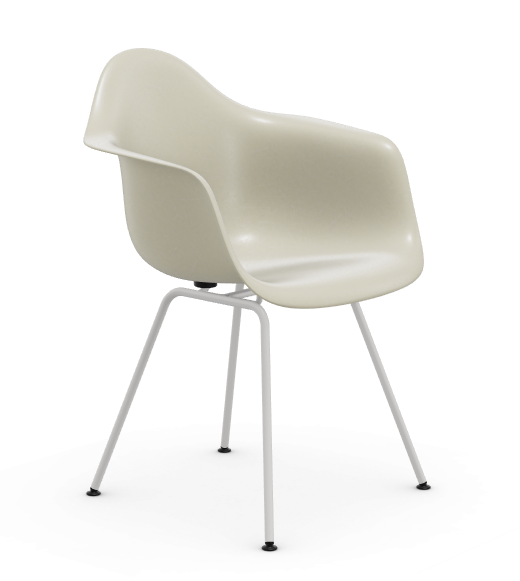 Eames Fiberglass Armchair DAX - wit