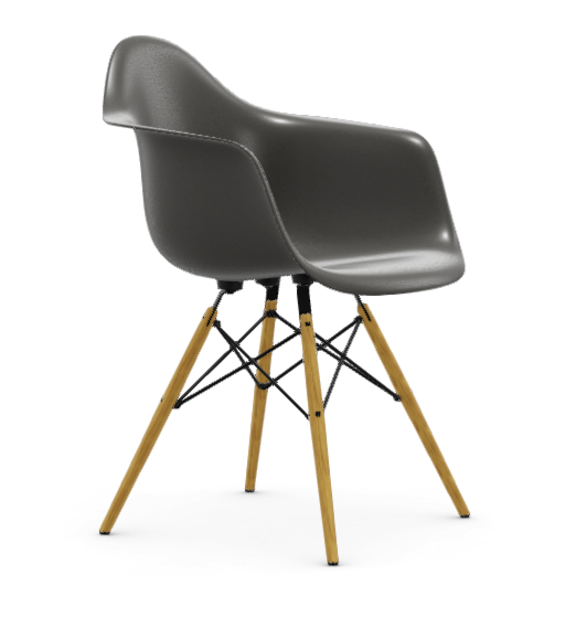 vitra Eames Fiberglass Armchair DAW - elephant hide grey - licht