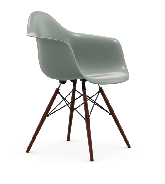 vitra Eames Fiberglass Armchair DAW - sea foam green - donker