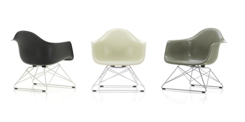 vitra Eames Fiberglass Armchair LAR - verchroomd