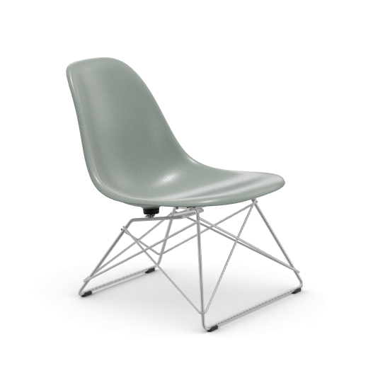 vitra Eames Fiberglass Side chair LSR - verchroomd - sea foam green