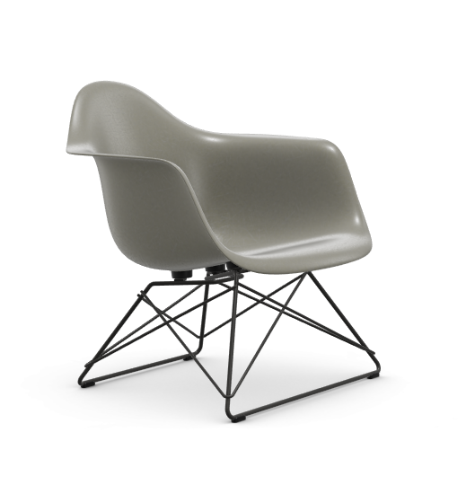 Eames Fiberglass Armchair LAR - zwart