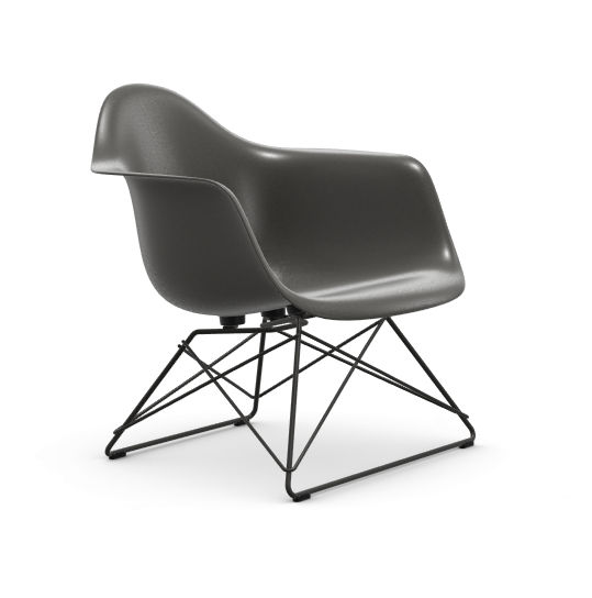 Eames Fiberglass Armchair LAR - zwart