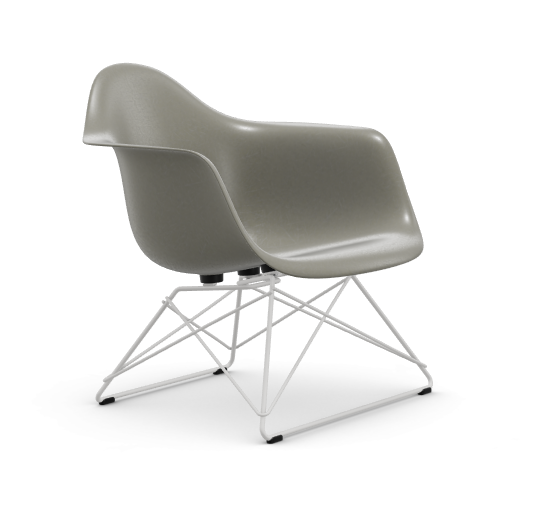 vitra Eames Fiberglass Armchair LAR - wit - raw umber