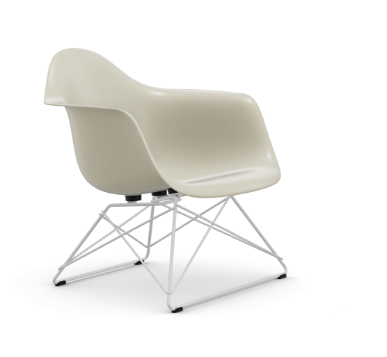 Eames Fiberglass Armchair LAR - wit