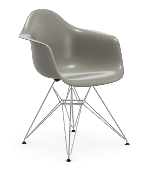 Eames Fiberglass Armchair DAR - verchroomd