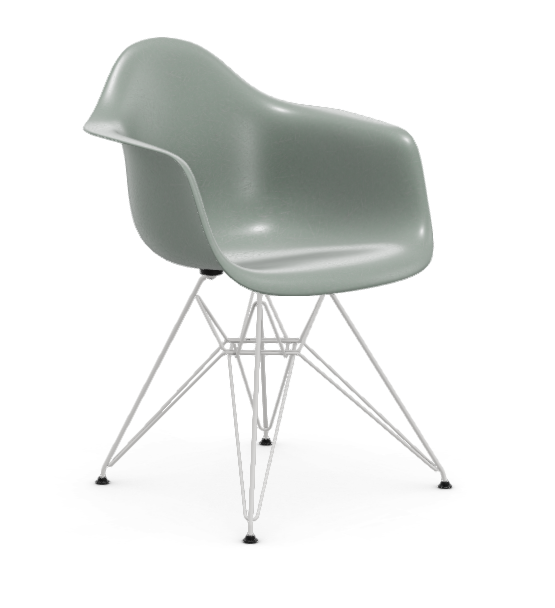 vitra Eames Fiberglass Armchair DAR - wit - sea foam green