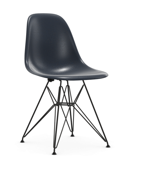 Eames Fiberglass Side chair DSR - zwart