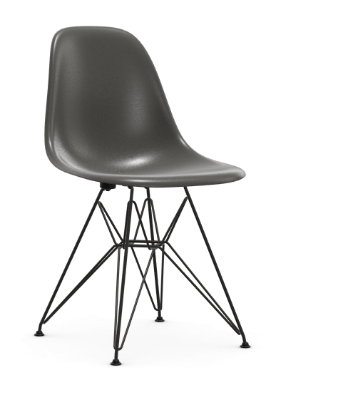 Eames Fiberglass Side chair DSR - zwart