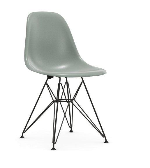 Eames Fiberglass Side chair DSR - zwart