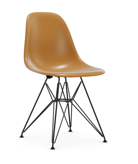 Eames Fiberglass Side chair DSR - zwart