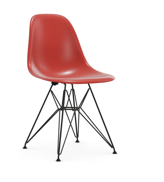 Eames Fiberglass Side chair DSR - zwart