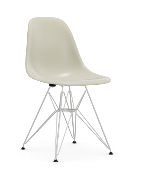 vitra Eames Fiberglass Side chair DSR - wit - parchment