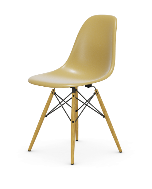 Eames Fiberglass Side chair DSW - esdoorn licht