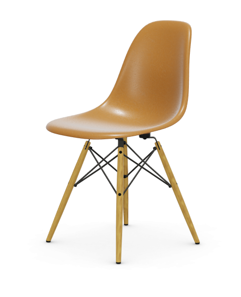 Eames Fiberglass Side chair DSW - esdoorn licht