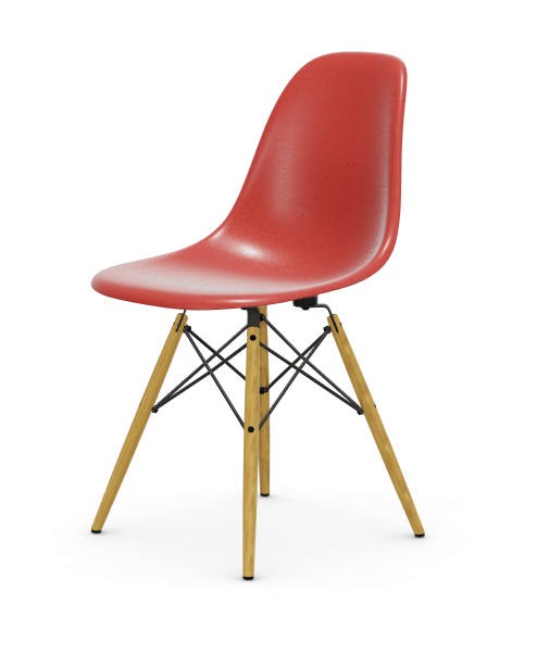 Eames Fiberglass Side chair DSW - esdoorn licht