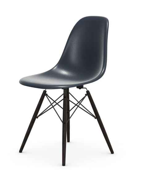 Eames Fiberglass Side chair DSW - esdoorn zwart