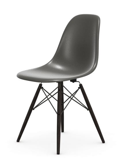 Eames Fiberglass Side chair DSW - esdoorn zwart