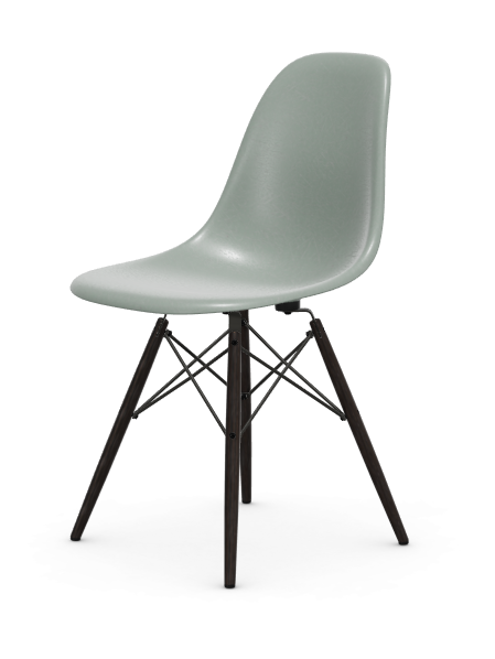 Eames Fiberglass Side chair DSW - esdoorn zwart