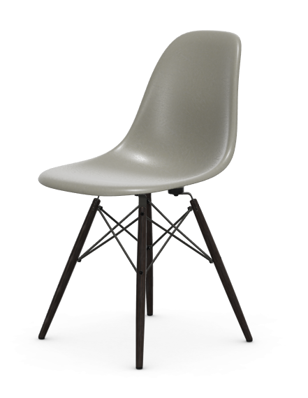 Eames Fiberglass Side chair DSW - esdoorn zwart