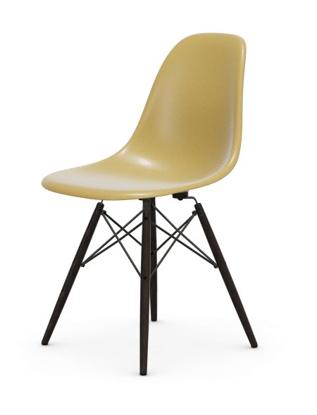 Eames Fiberglass Side chair DSW - esdoorn zwart