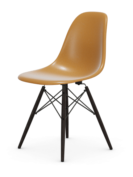 Eames Fiberglass Side chair DSW - esdoorn zwart