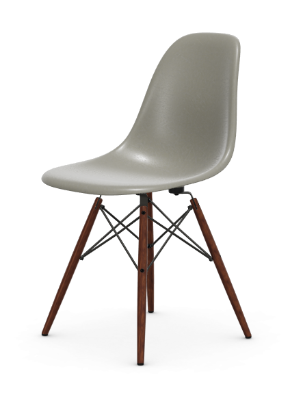 Eames Fiberglass Side chair DSW - esdoorn donker