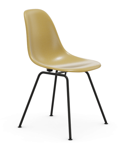 Eames Fiberglass Side chair DSX - zwart