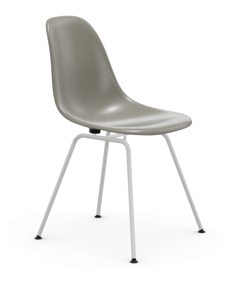 vitra Eames Fiberglass Side chair DSX - wit - raw umber