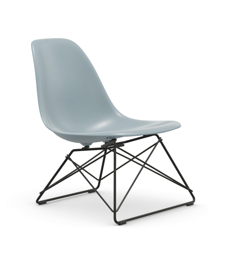 Eames Plastic Side chair LSR RE - zwart