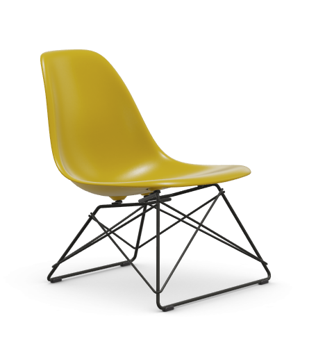 Eames Plastic Side chair LSR RE - zwart