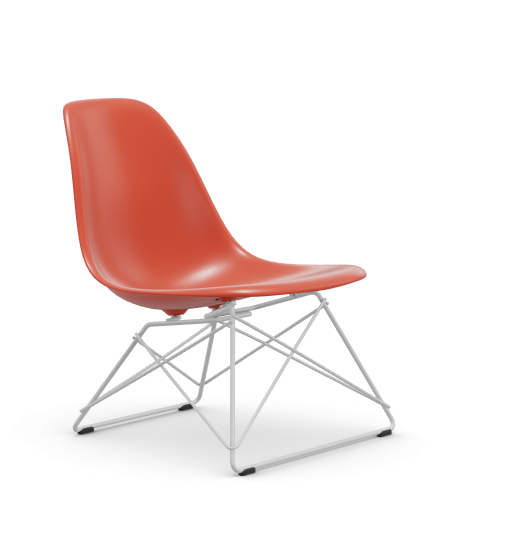 Eames Plastic  Side chair LSR RE - wit