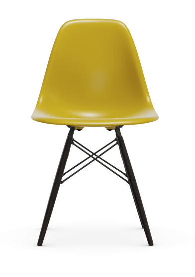 Eames Plastic chair DSW RE - esdoorn zwart