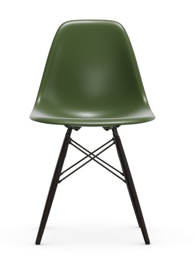 Eames Plastic chair DSW RE - esdoorn zwart