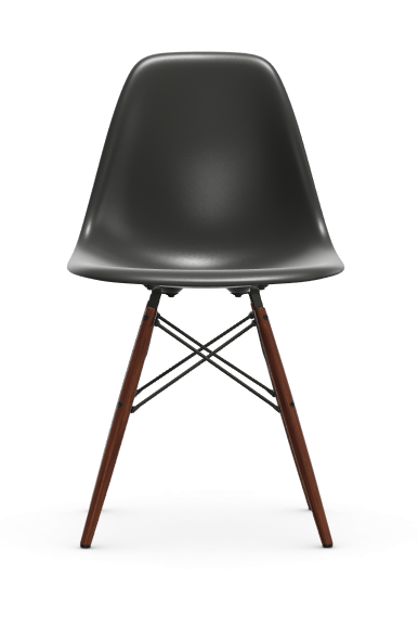 vitra Eames Plastic chair DSW RE - esdoorn donker - deep black RE