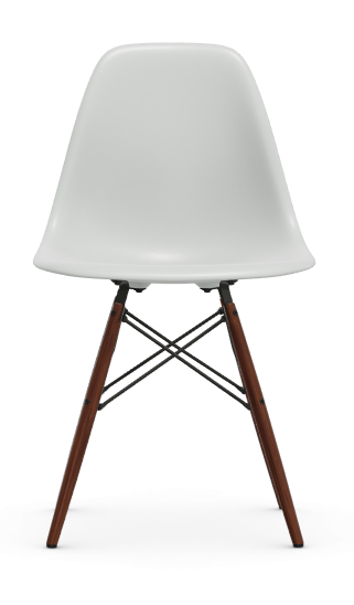 vitra Eames Plastic chair DSW RE - esdoorn donker - cotton white RE