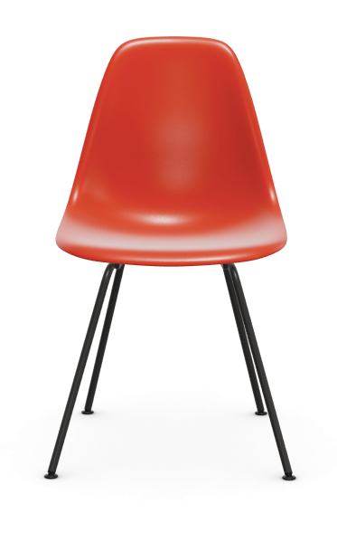 vitra Eames Plastic chair DSX RE - zwart - poppy red RE