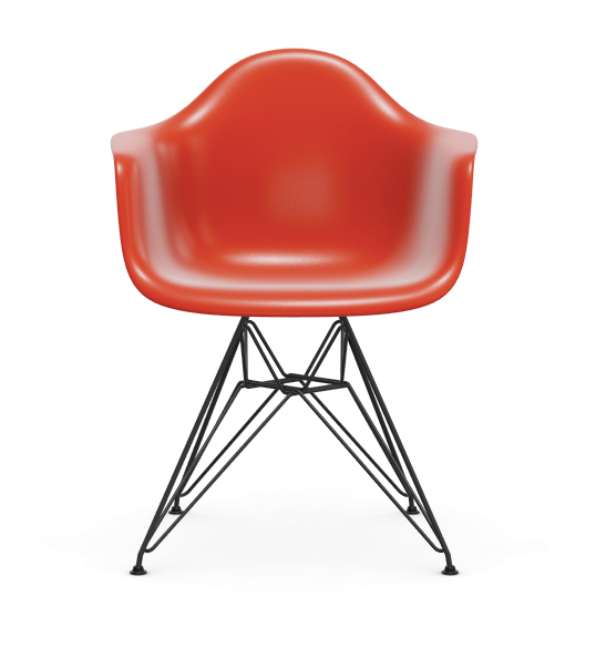 Eames Plastic Armchair  DAR RE - zwart