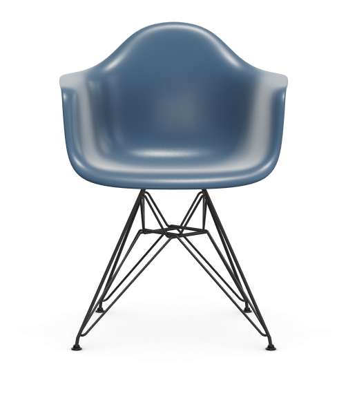 Eames Plastic Armchair  DAR RE - zwart