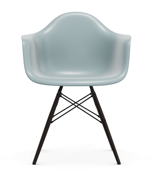 vitra Eames Plastic Armchair DAW RE - esdoorn zwart - ice grey RE