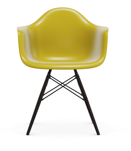 Eames Plastic Armchair DAW RE -  esdoorn zwart