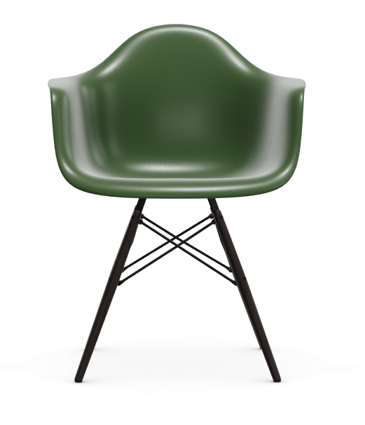 vitra Eames Plastic Armchair DAW RE - esdoorn zwart - forest green RE