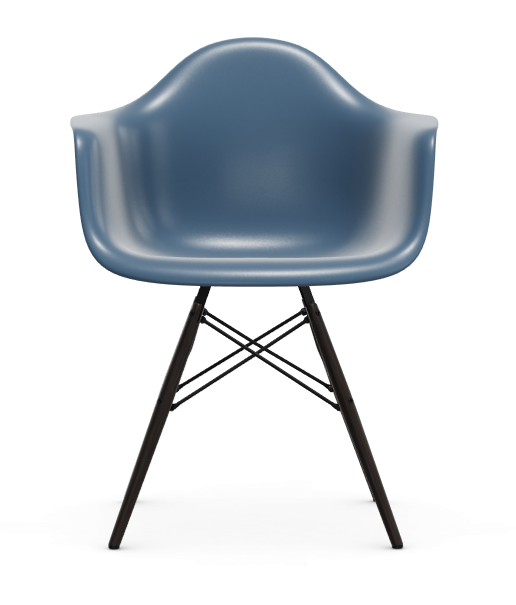 Eames Plastic Armchair DAW RE -  esdoorn zwart