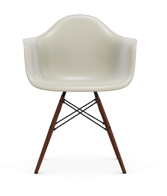 Eames Plastic Armchair DAW RE -  esdoorn donker