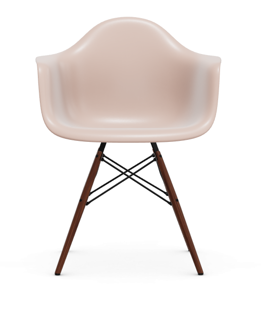 Eames Plastic Armchair DAW RE -  esdoorn donker